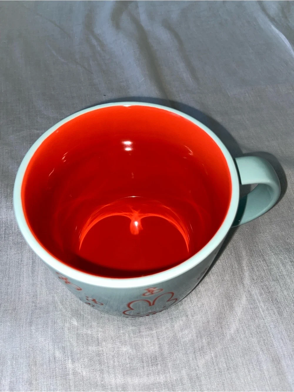 miffy Light Blue Mug with Bright Orange Interior and Print